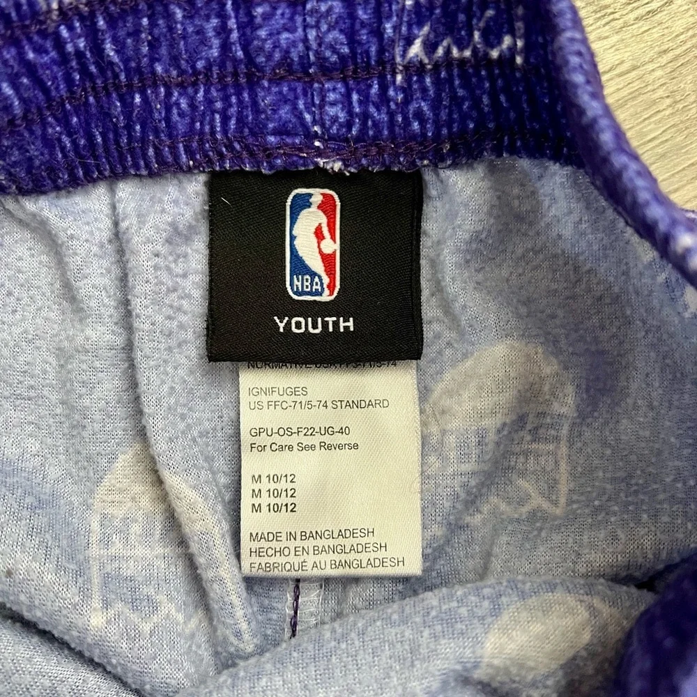 NBA Sacramento Kings Pajama Pants Blue Fleece Youth Medium 10 12​